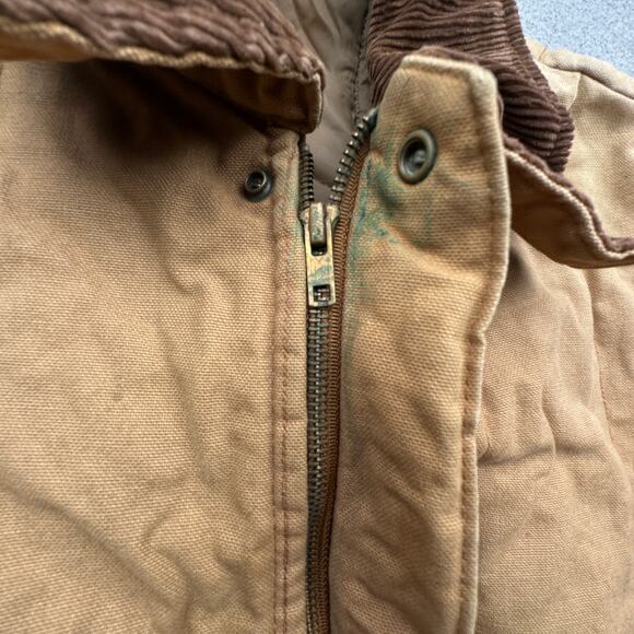 Vintage Walls Blizzard Pruf Insulated Canvas Quilted Lined Jacket Men XL Brown - Picture 9 of 16